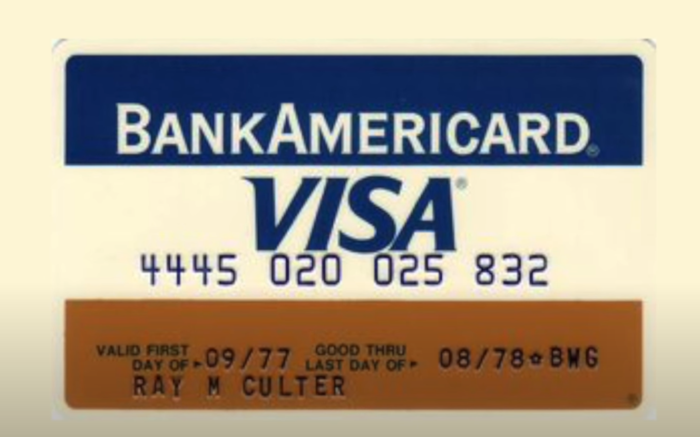 Visa first. BANKAMERICARD. Карта BANKAMERICARD. BANKAMERICARD 1958. Bank of America кредитная карта 1958 год.