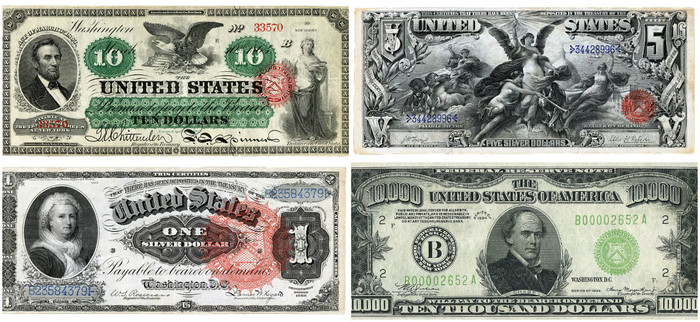 Разновидности доллара по годам